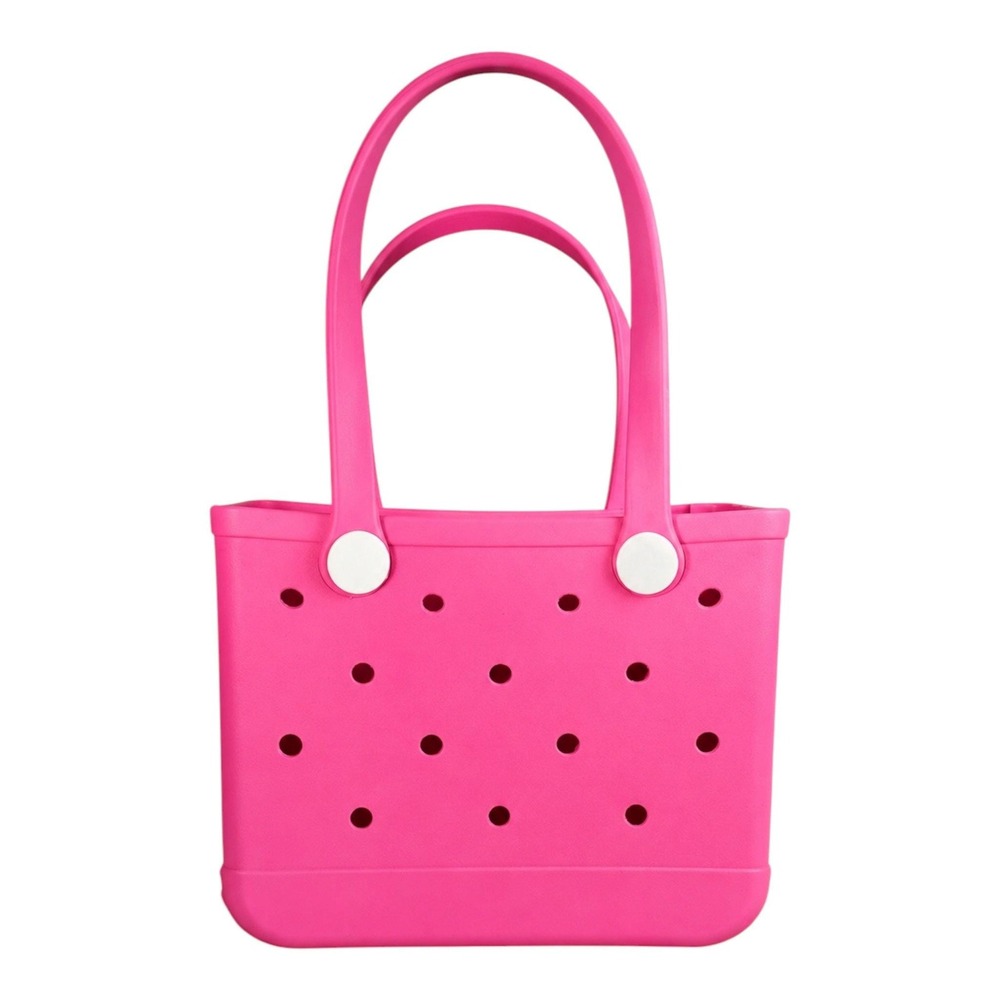 Mini Pink EVA Beach Tote Bag | Waterproof Pool Handbag | Summer Travel Gift